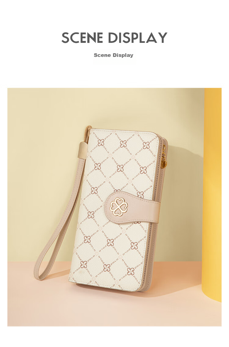POLO Clutch Handbag for Women, Multi-Card Slots Long Wallet Card Holder Large Capacity Purse Women's Bag Birthday Gift for Girlfriend 13
