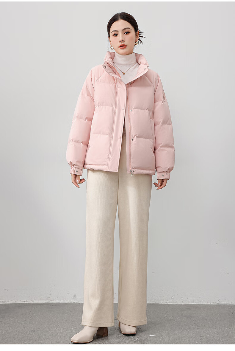 Yalu Short down Jacket for Women, 2026 New Fashion Stand Collar Petite Thick Warm Puffer Coat Autumn Winter Outerwear 14
