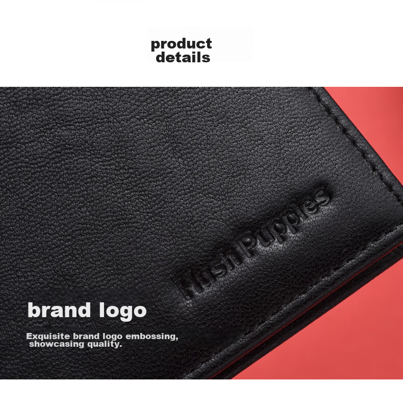 Hush Puppies Wallet, Short Business Casual Brand Embossed Billfold, Gift Box Set, Father's Day Gift for Boyfriend 9