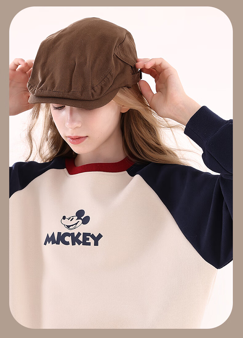 Disney Children's Sweatshirt, Girls' Autumn Top for Older Kids, Stylish Preppy Outfit for Girls, DS022 Navy Blue, 150cm 6