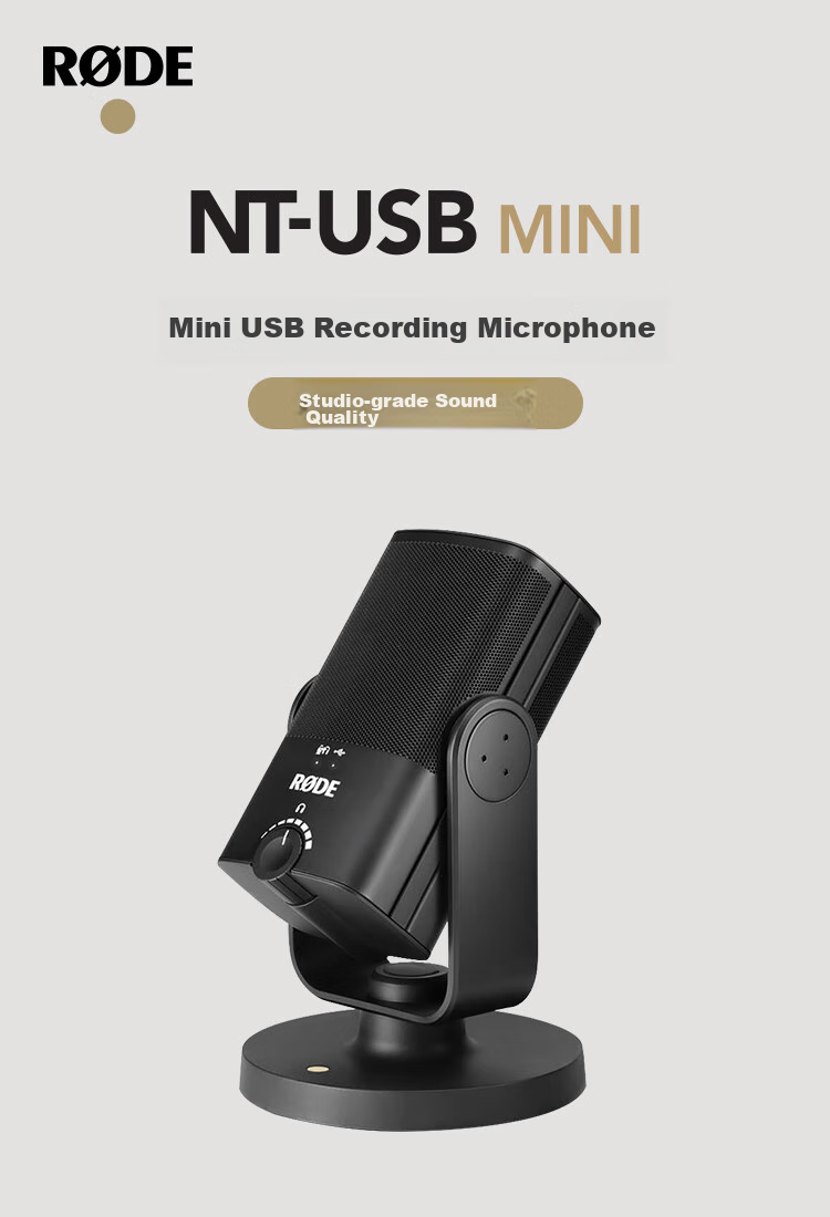 RODE NTUSB MINI Condenser Microphone for Novels, Voice Acting, Studio Recording And Live Streaming Professional Microphone 3