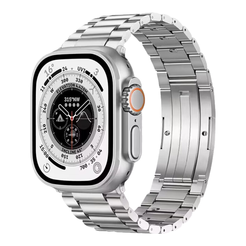 Weiqiantu Titanium Metal Watch Band Compatible with Apple Watch Ultra 4/3, IWatch S12/S11/S10/9/8/7/SE3/Ultra4/3/2, Men's Strap