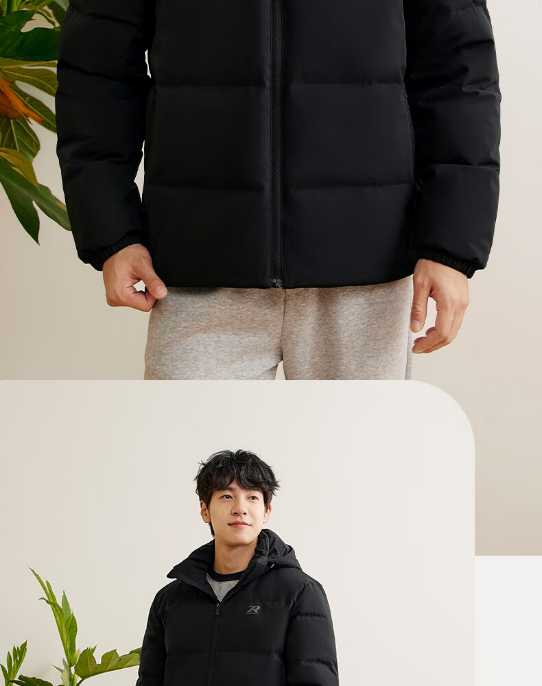 361° Men's Autumn Winter Three-Protection Water-Repellent Short Hooded Down Jacket 652544301D-3 2