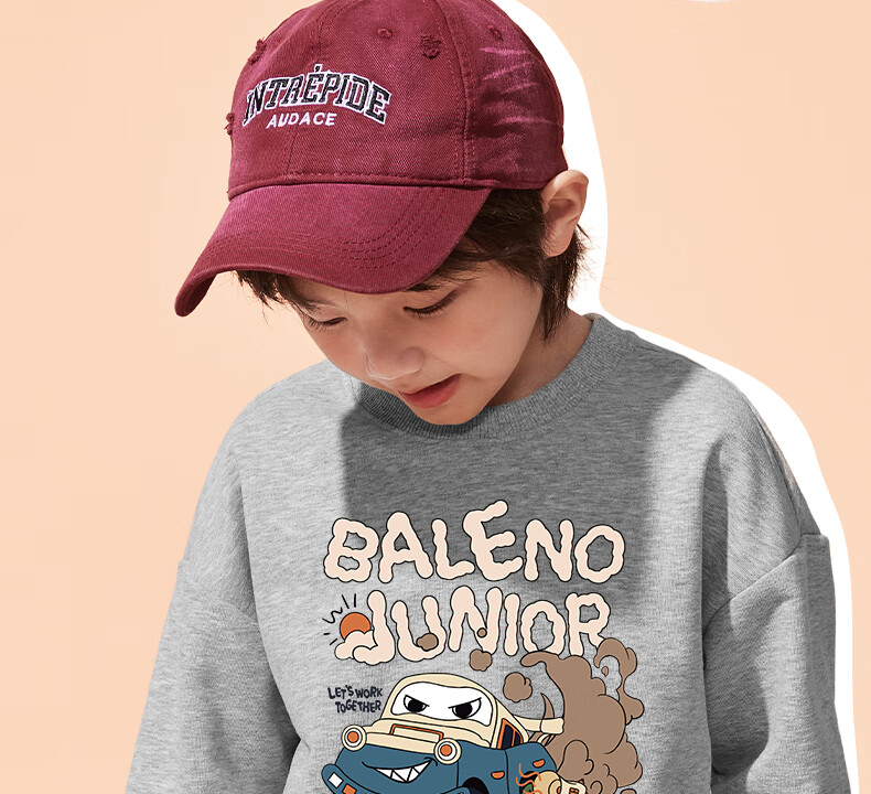Baleno Boys' Sweatshirt, Spring And Autumn 2025 Collection, Trendy Casual Round Neck Top for Boys, Children's Autumn Clothing, Sports Sweatshirt 9