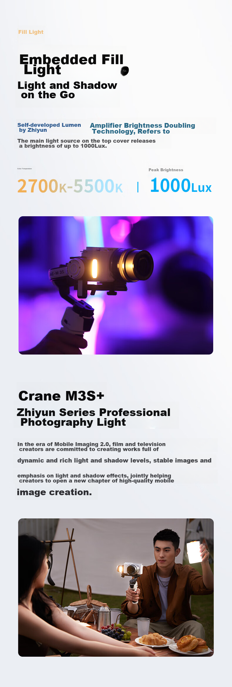 Zhiyun CRANE M3S Cloud Crane Gimbal Stabilizer, Handheld Camera Stabilizer for DSLR And Mirrorless Cameras, Lightweight Commercial Photography Stabilizer, Standard Versio 6