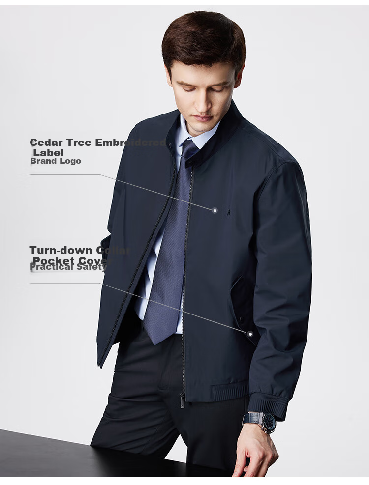 FIRS [Harington Stand-Up Collar] Jacket Men's Coat Business Casual Commute Triple-Protection Tech Menswear Outerwear 6