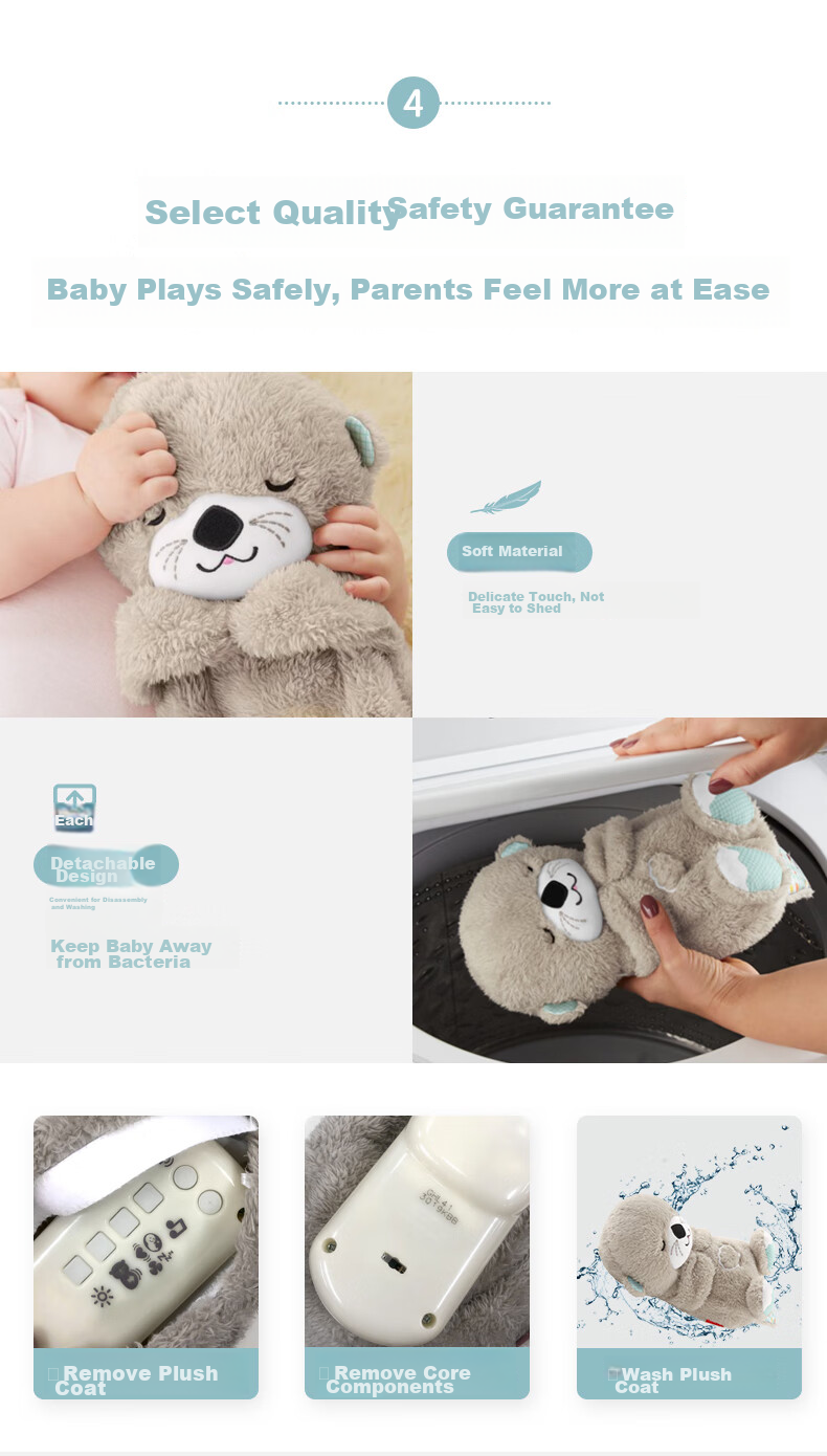 Fisher-Price Baby Toy, Comforting Doll, Sleep Aid, Birthday Gift - Musical Soothing Sleepy Otter GHL41 8