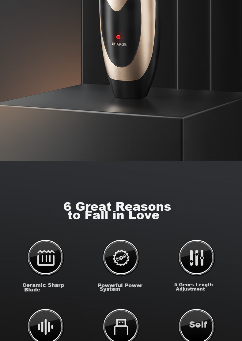 AUX Electric Hair Clipper for Adults, Electric Trimmer, Electric Hair Cutting Machine, Shaver for Children And Babies, Haircutting Tool Set, X1 Premium Configuratio 4
