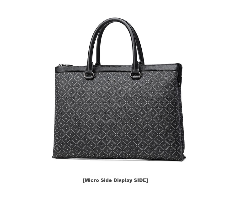 Goldlion Business Briefcase, Stylish PVC Men's Bag, Laptop Bag with Large Capacity, Horizontal Style Handbag, Birthday Gift 14