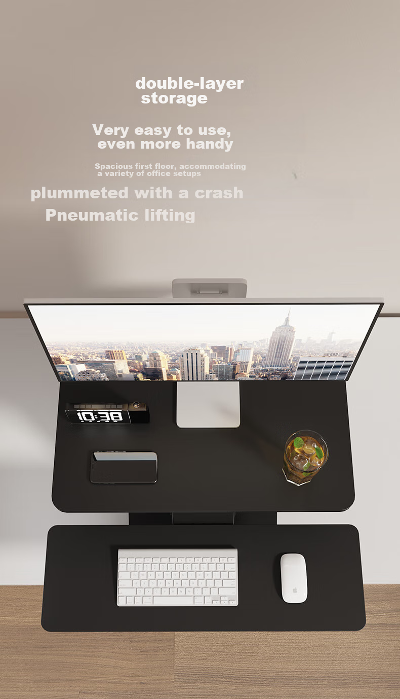 Brateck North Arc Height Adjustable Desk, Standing Office Work Standing Desk, Standing Computer Height Adjustable Stand D340 7