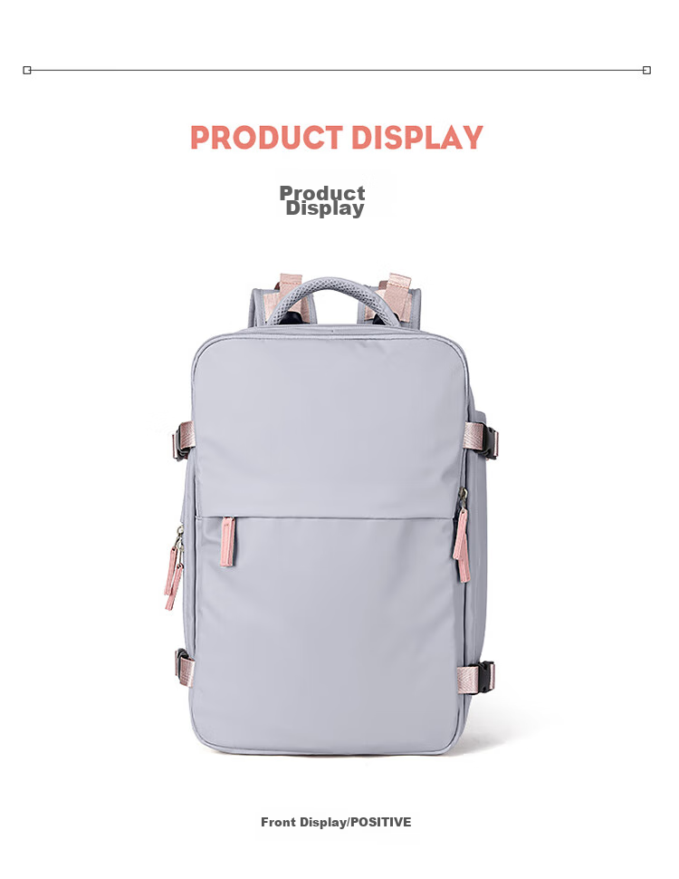 Landcase Backpack for Women, Large Capacity Short Trip Travel Bag, Business Laptop Bag, Lightweight Luggage Bag for Travel, 1638 Light Purple 10