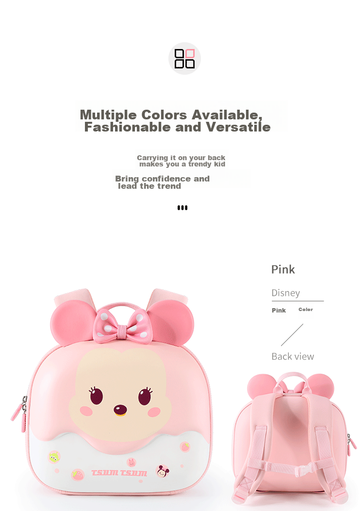 Disney Children's Kindergarten Small Backpack, Ultra-Light Cute Boys And Girls Shoulder Bag St80192, Strawberry Bear 6