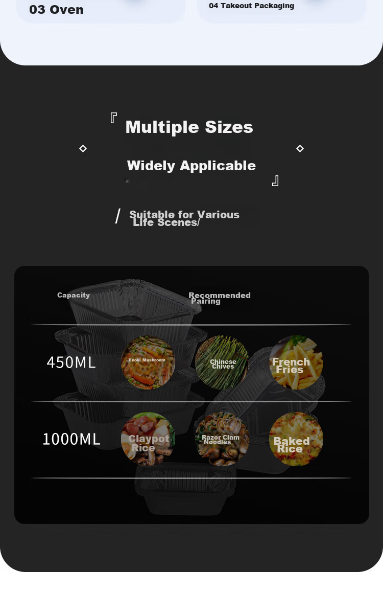 YOUAO Air Fryer Aluminum Foil Pans, 1000ml*15 Pieces, Disposable Food Containers for Barbecue, Oven, Outdoor Picnic And Camping 16