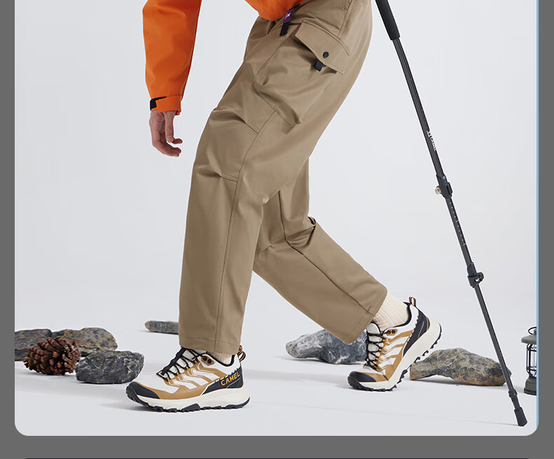 CAMEL Men's Cargo Pants, Wide-Leg Style, Wang Junkai's Same Style, Spring And Summer Soft Shell Straight-Leg Casual Trousers M14CAWI644 4