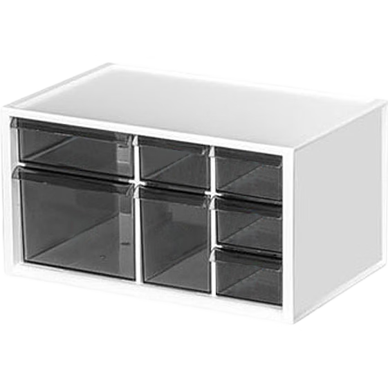 IRIS Desktop Office Desk Organizer Drawer Storage Box, Two-Tier Shelf for Stationery, Miscellaneous Items, Jewelry Storage And LEGO Accessories