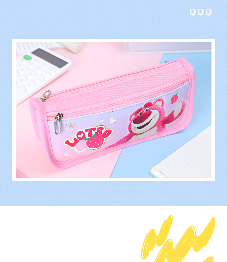 Disney Student Pencil Case, Stylish Large-Capacity Children's Stationery Storage Bag Graduation Gift Elementary School Student DIY Durable Pencil Case, Frozen Purple 10