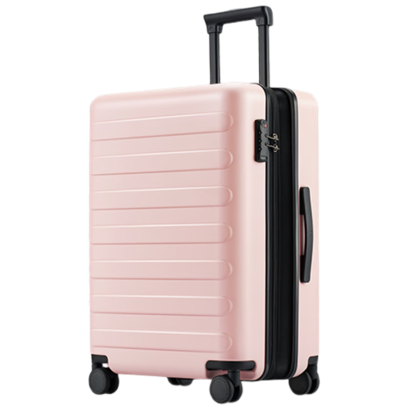 90Fen Luggage 24-Inch Rhine River Expandable Version Suitcase Large Capacity Travel Case with Password Lock Cherry Blossom Pink