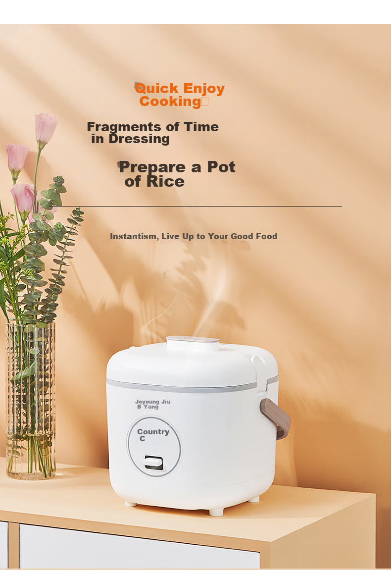 Joyoung [0 Coating] Rice Cooker, 1.6L Capacity for 1-2 People, Non-Coated, 5A Certified, Three-Stage Micro-Pressure Braising Technology, 316 Stainless Steel Inner Pot, 16N8 5