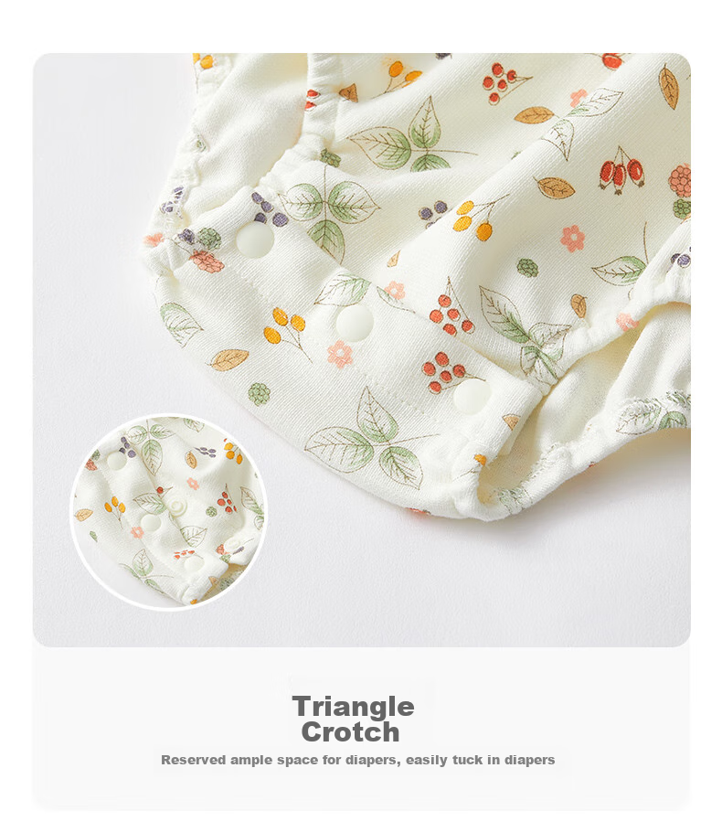 Wismorni Baby Girl Onesie, Infant 100-Day Bodysuit, Spring And Autumn Style, Adorable Princess Triangle Romper, Autumn Outfit 9