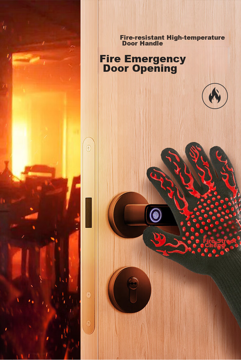 Huoyanzhanshi Heat-Resistant Gloves, 800-Degree Insulation Gloves, Flame-Retardant Fireproof Gloves, Industrial Yiqian Silk Fiber Silicone Gloves for Microwave Oven, Barbecue, Oven, Thickened Anti-Scalding Gloves 5