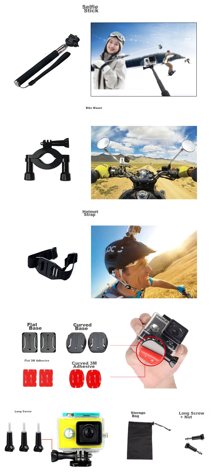 KYOTSU Action Camera Accessory Kit for GoPro 13/12/11, DJI Action 6/5Pro/4, And Other Action Camera Series, Including Storage Pouches And Buoyancy Rods, 40-Piece Set 5