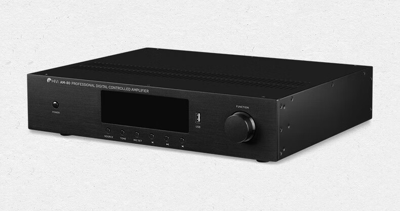HiVi AM-80 Home Theater Amplifier with Fixed Impedance, Public Address System, Campus Background Music, Conference Room Professional High-Power Audio Amplifier, Bluetooth Amplifier 6