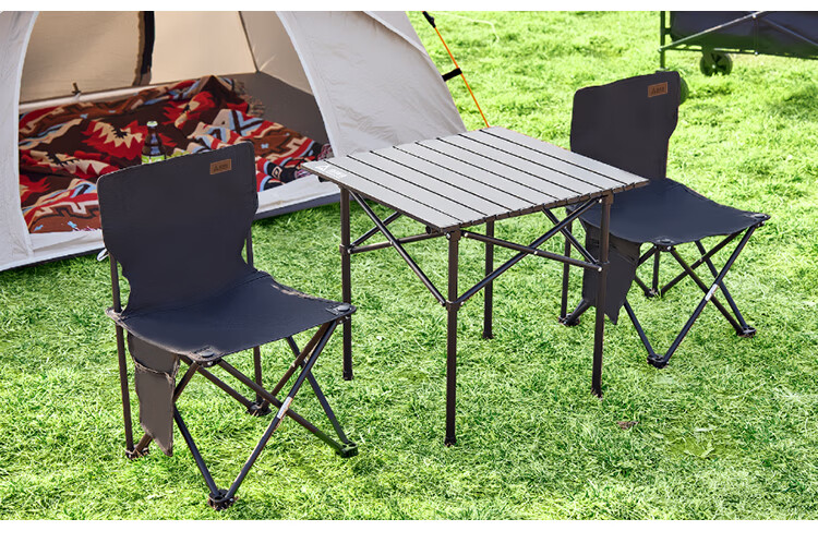 Suncojia Portable Outdoor Folding Table And Chair Set, Camping Egg Roll Table + 2 Chairs, Folding Table And Chair Set 8