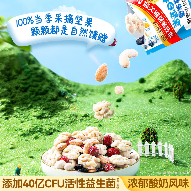 洽洽小蓝袋益生菌每日坚果750g/30日装酸奶风味儿童节营养零食恰恰