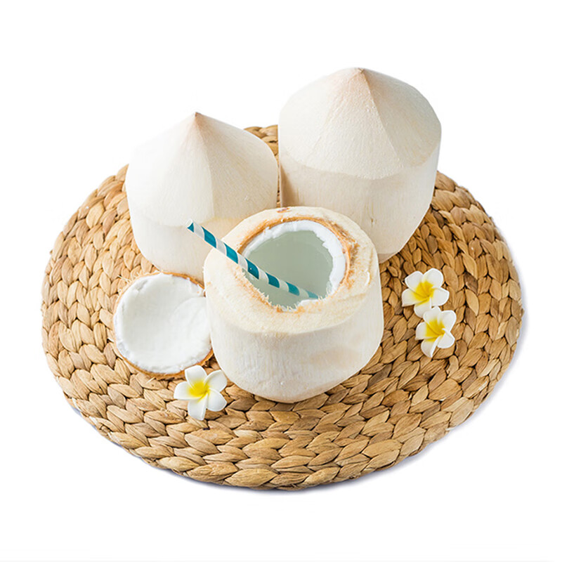 京鲜生 泰国进口椰青 4个装 大果单果900g+ 水果 送礼 源头直发包邮