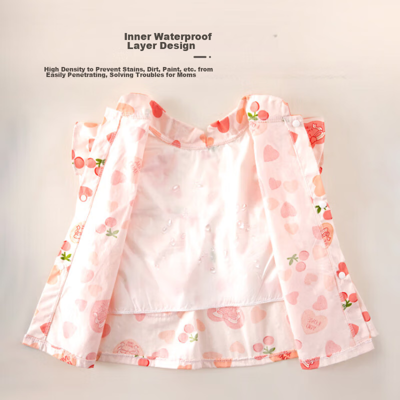 9I9 Baby Eating Smock Dress Apron, Waterproof And Dirt-Resistant, Infant And Child Painting Outfit, Stylish A59