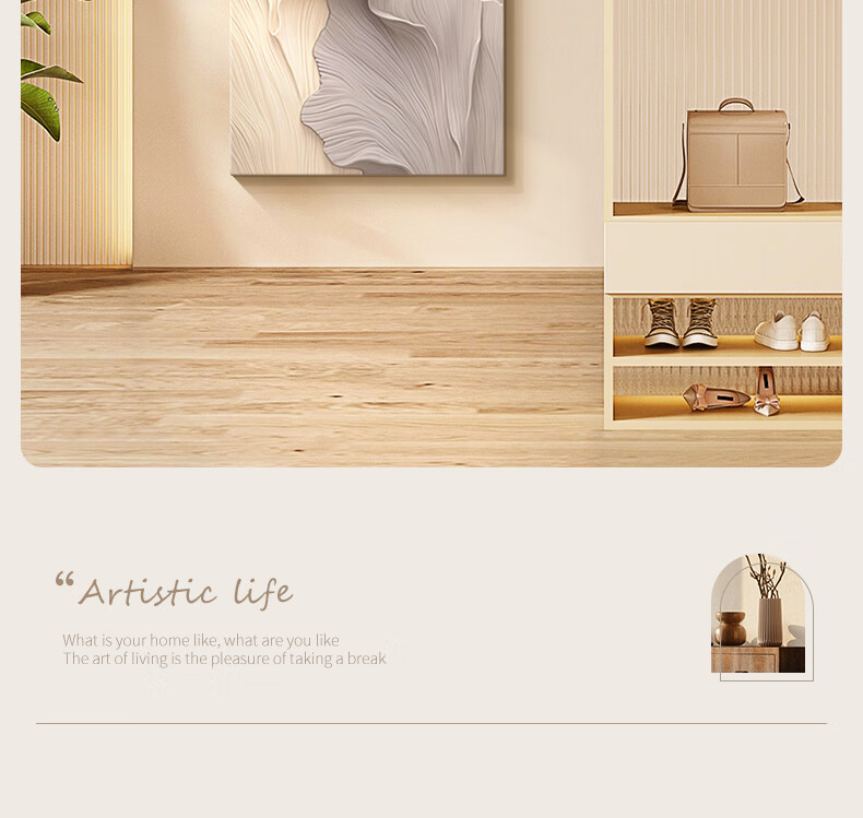 Long Time No See Large Family Entrance Hall Decorative Painting Cream Style Abstract Art Corridor Passage 3D Sandstone Wall Art 1