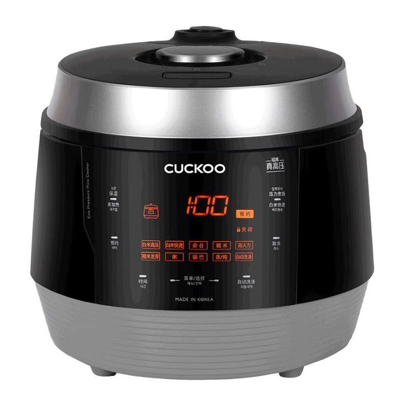 CUCKOO Korean Imported Household Multi-Functional High-Pressure Rice Cooker with Maifan Stone Inner Pot, High-Pressure Cooking Pot, 5L Capacity for 4-5 People, CRP-Q1050FS