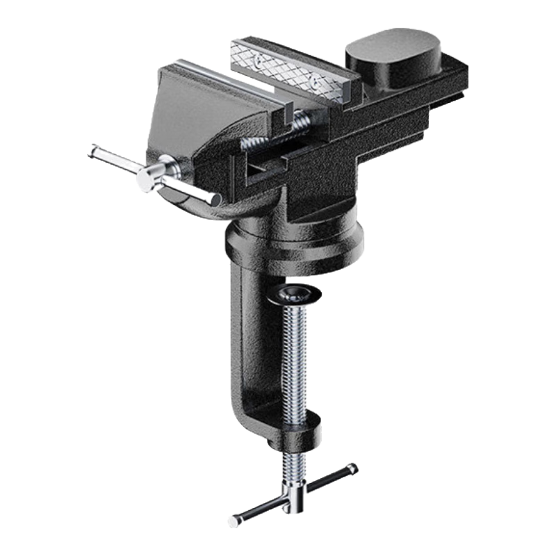 DELIXI Bench Vise, Small Multifunctional Household Universal Mini Bench Vise, Workbench Table, Flat Bench Vise