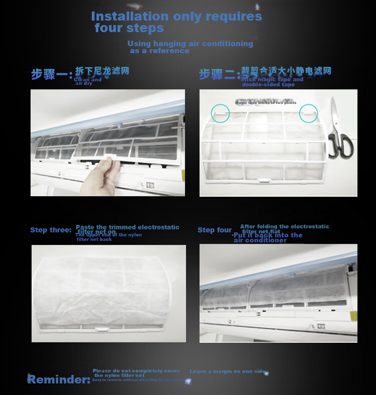 Shuangwei Air Conditioner Filter, Air Static Cotton Filter, Air Filter Element, Air Filter 3-Meter Roll, Also Compatible with Xiaomi, Sharp And Other Purifiers, Can Be Cut to Any Size, One Roll Lasts A Year, K6 9