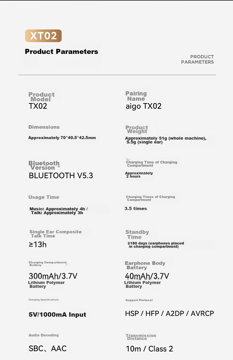 Aigo Bluetooth Headphones, Bone Conduction Concept Air Conduction Ear Clip Open-Style Non-In Sports Calling Headphones, Compatible with Xiaomi And Other Phones, Tablets, Computers Universal TX02 White 21