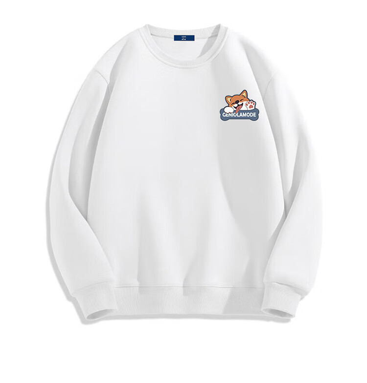 GENIOLAMODE Men's American Style Sweatshirt Spring and Autumn Casual Long Sleeve Crewneck Loose Fit Youth Couple Outfit 5