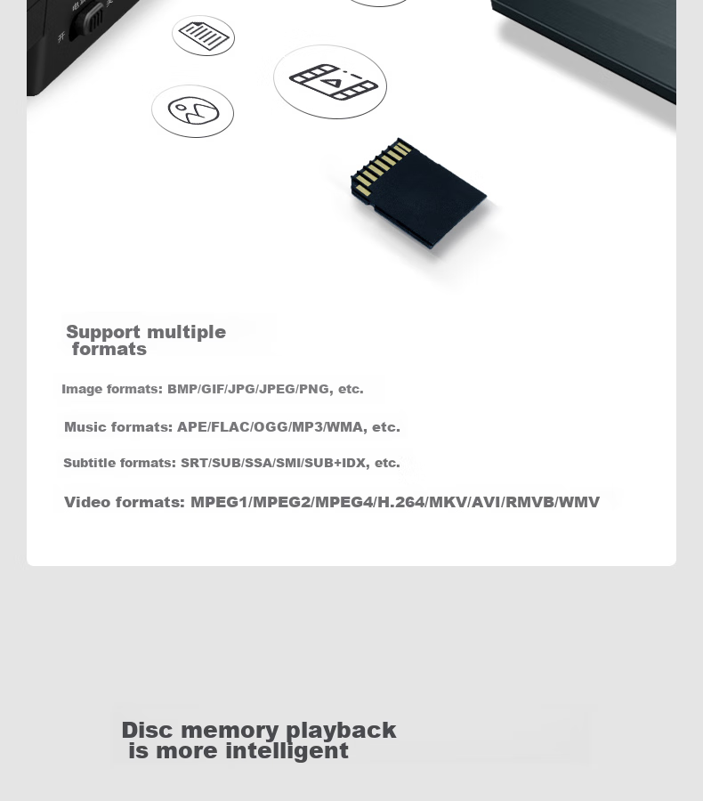 GIEC BDP-G360 Portable Mobile DVD Blu-Ray Player All-In Device, Children's Home Video Player, with TV Large Screen Disc Drive USB 1080P HD 16