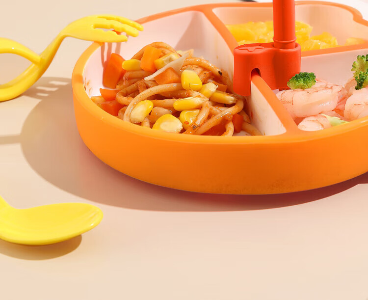 DOCTOR MA Baby Plate, Silicone Feeding Tray with Detachable Sections, Children's Tableware, Complementary Food Bowl And Plate, Green Lunch Box 7
