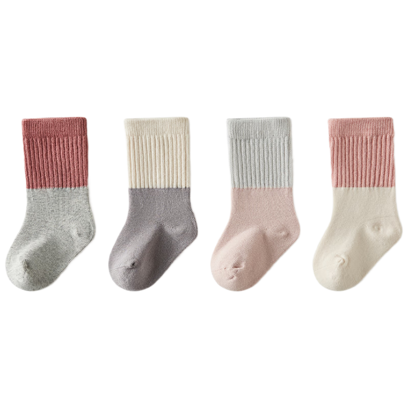 Beitaisi Baby Socks for Spring And Autumn, Newborn Seamless Mid-Calf Socks, Breathable And Cool Socks for Boys And Girls