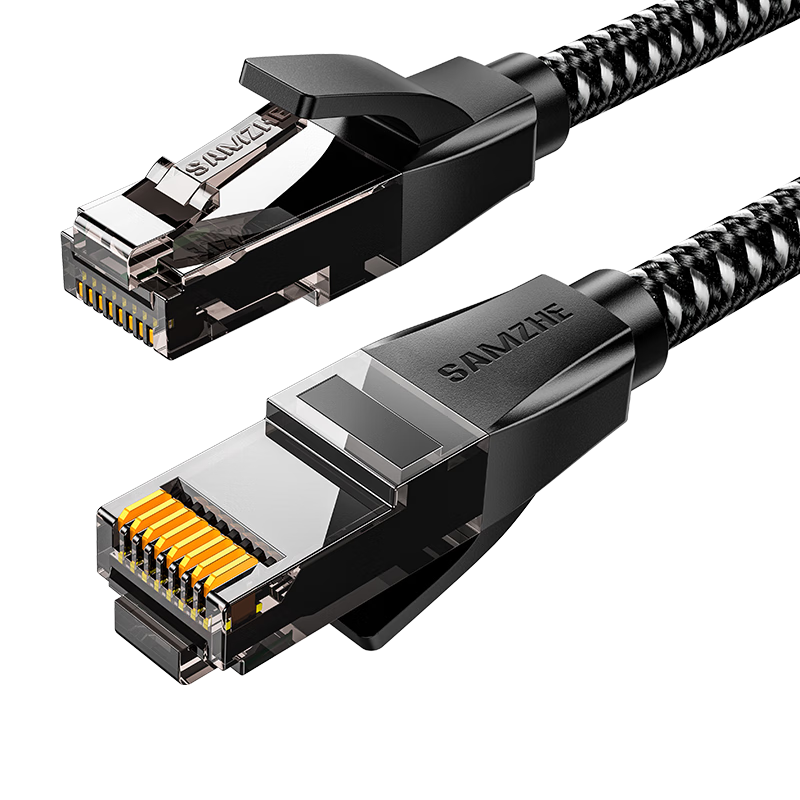 SAMZHE Cat6A Ethernet Cable, 3 Meters, Pure Copper 10 Gigabit Pre-Twisted Cotton Network Cable for Home Computer, 8-Core Twisted Pair 2.5G Compatible with Gigabit Engineering Patch Cord MWD6A030