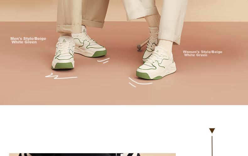 PEAK Taiji Manxing Sneakers for Men, Summer Comfortable Versatile Casual Shoes, Non-Slip Wear-Resistant Lightweight Sports Shoes DB520237 25