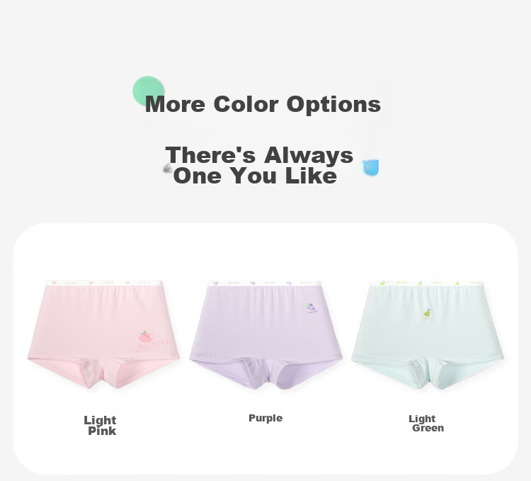 Jiusuibian Breathable Kids Underwear Girls A-Class Thin Cool Triangle Pants Antibacterial Dry Breathable Shorts 7