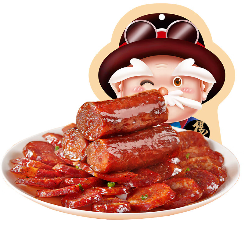 杨大爷无烟熏腊肠川味风干麻辣香肠500g烹饪食用