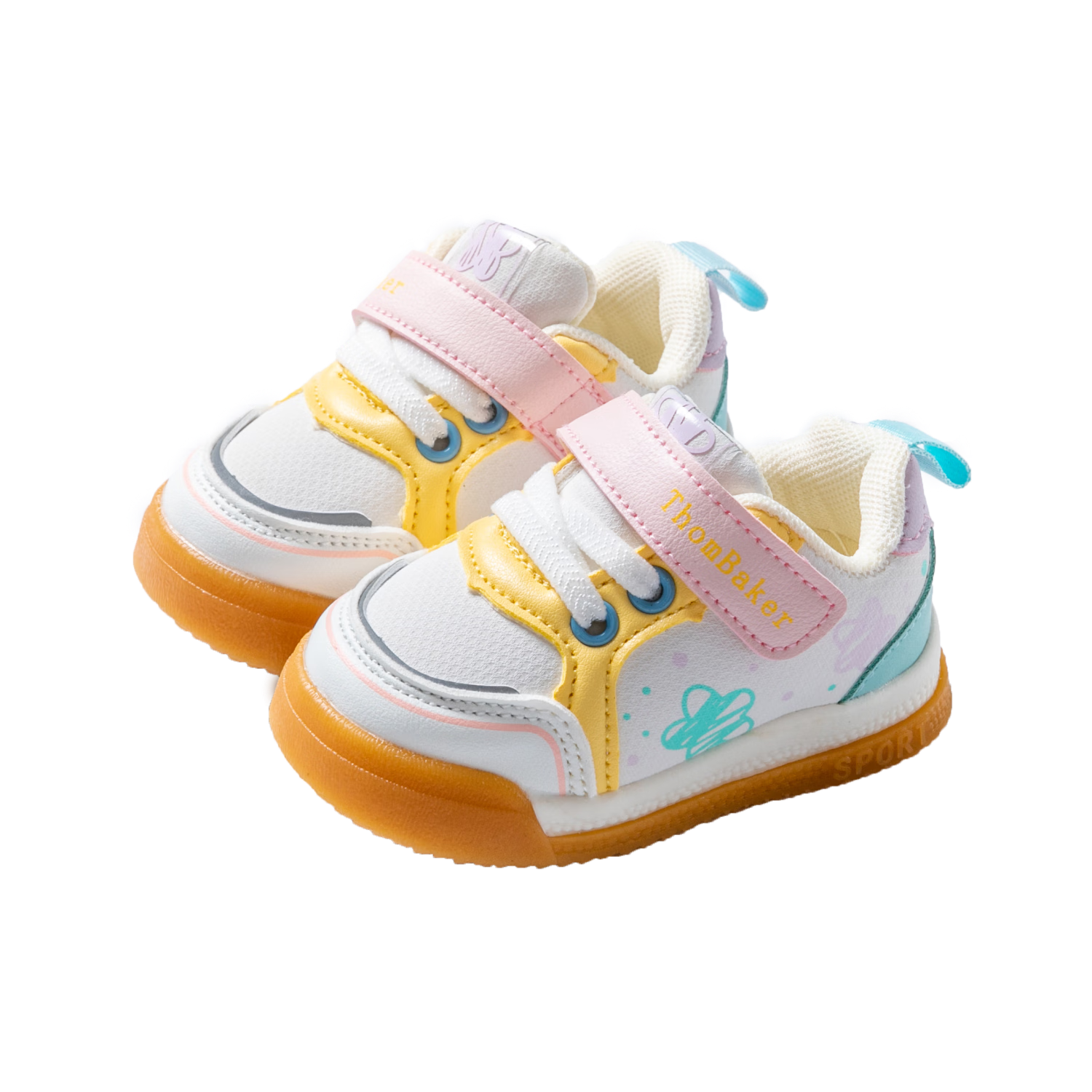ThomBaker Toddler Shoes, Autumn Children's Shoes, Boys' Functional Shoes, Girls' Soft-Soled Baby Shoes, Blue Star Pattern, Size 16