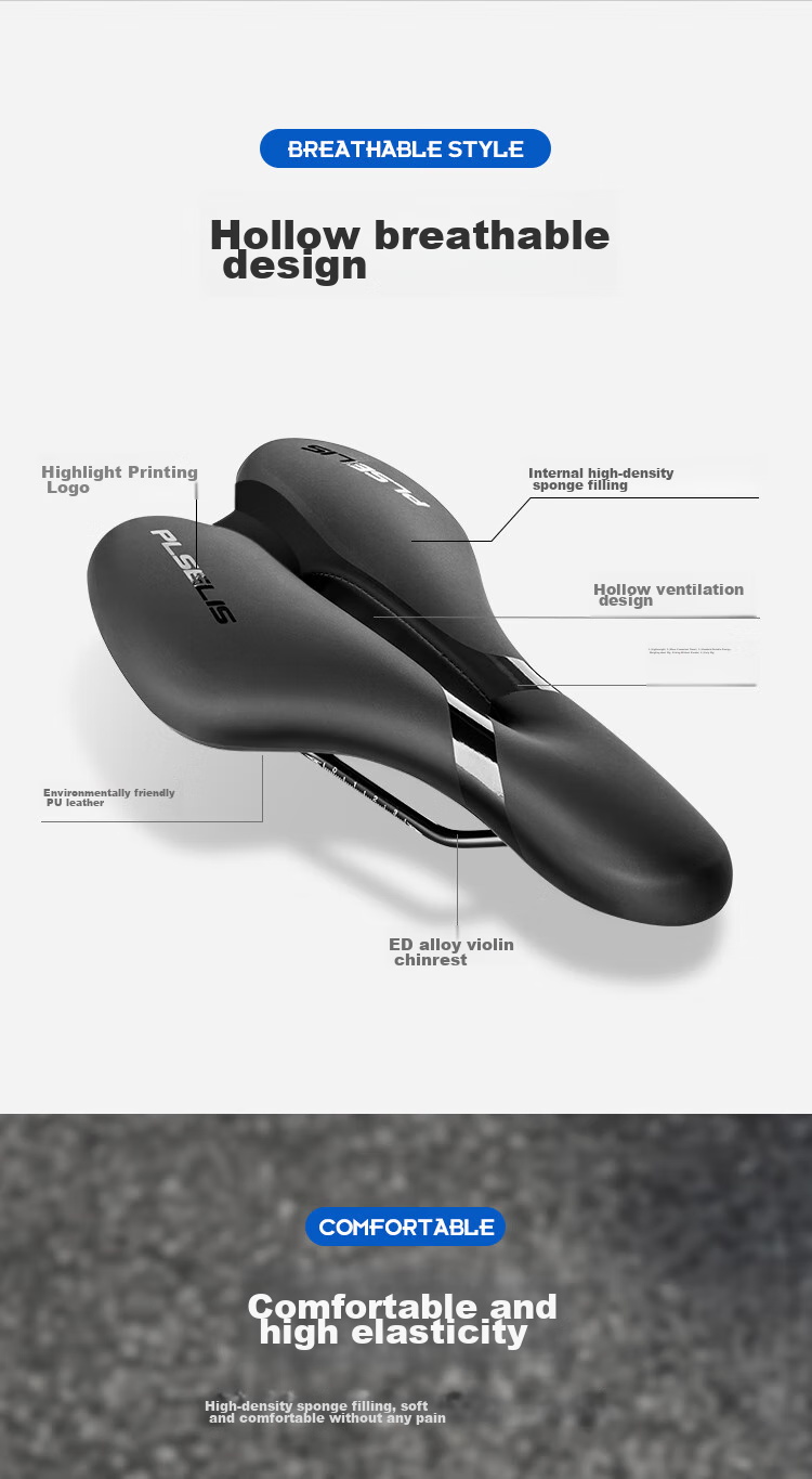 PLSELIS Bicycle Saddle, Ultra-Light Carbon Fiber Seat, for Road Bikes And Mountain Bikes, Professional Racing, Hollow Breathable Cushion, Cycling Equipment Accessory 3