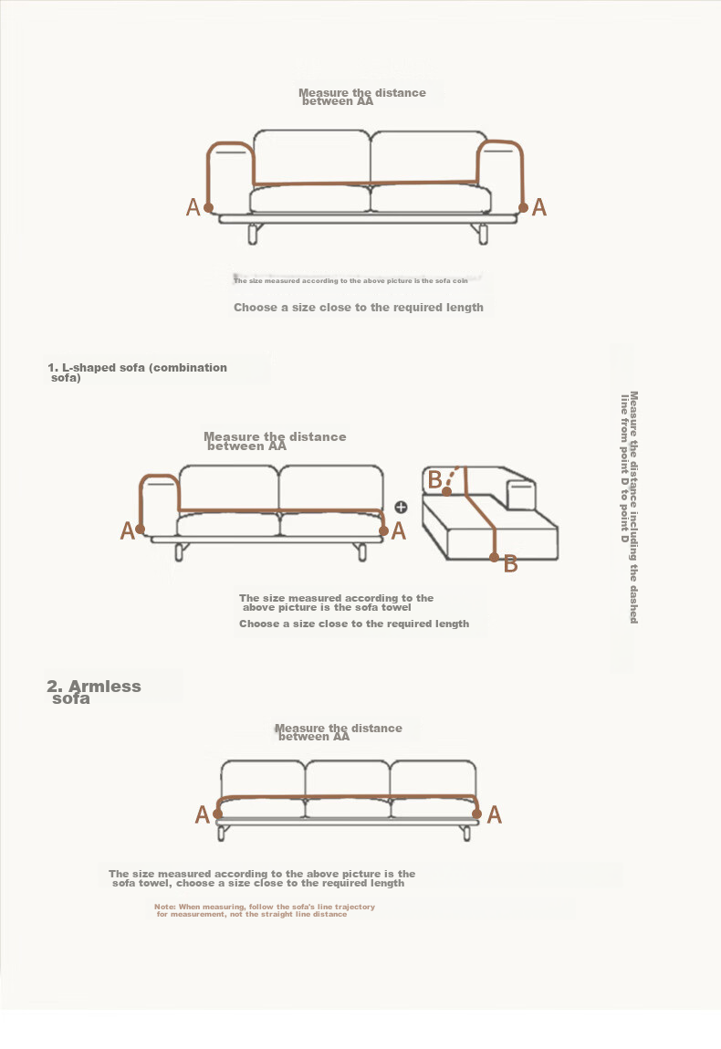 Mihua Sofa Cover, Full Coverage, Non-Slip, All-Season Use, Cat Scratch Resistant, Dustproof, Dream Beige, 180*230cm 10