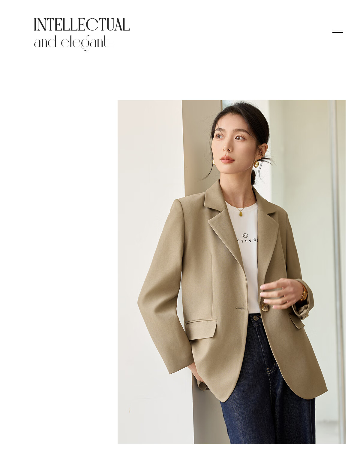 Chushen Chunqiu Women's Classic Simple H-Shape Blazer Casual Commuter Suit Jacket S51U012 11