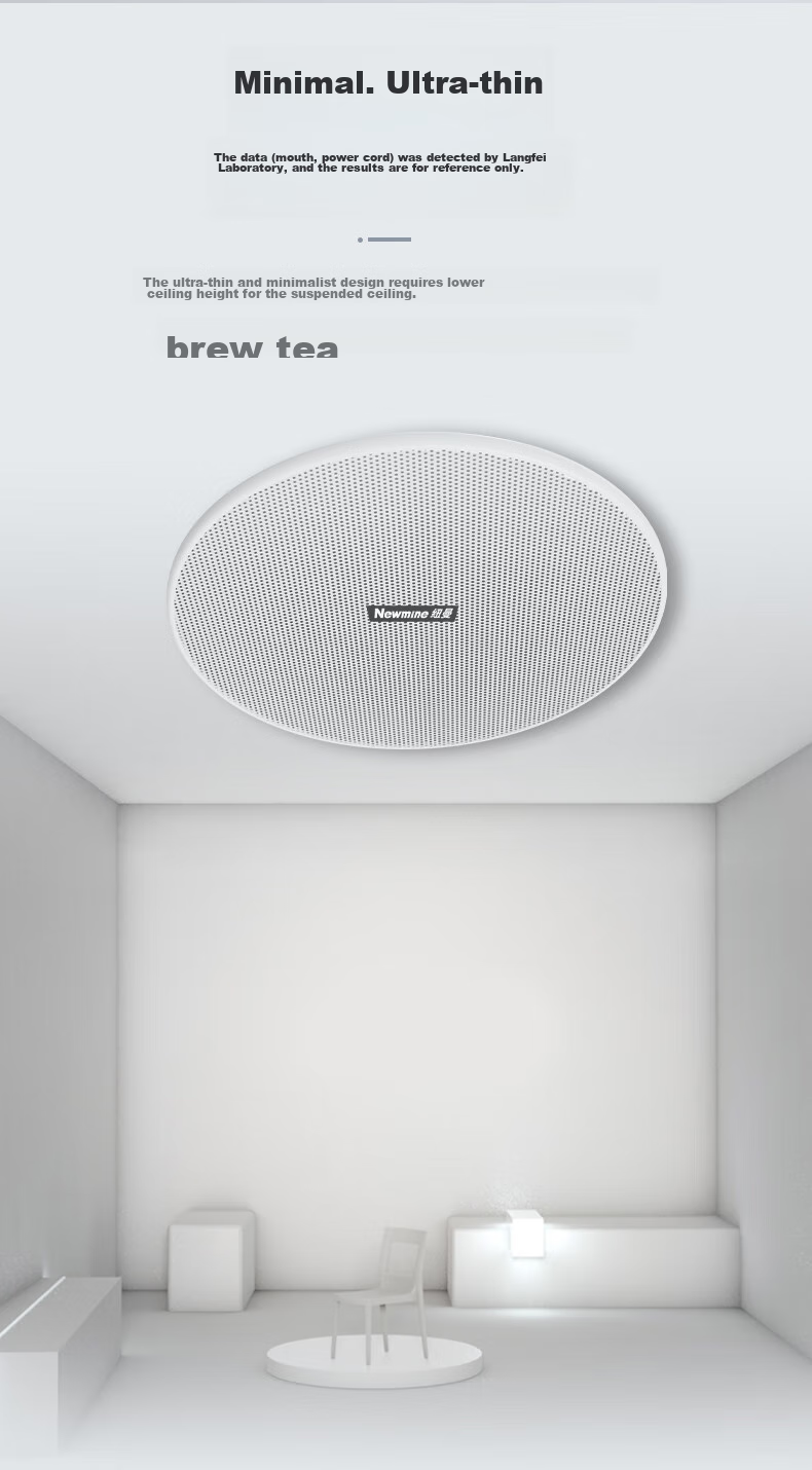 Newmine ND-11D Constant Impedance Ceiling Speaker, Recessed Background Music Sound System for Suspended Ceilings, Embedded Public Address System for Shopping Malls And Stores, 5-Inch 4