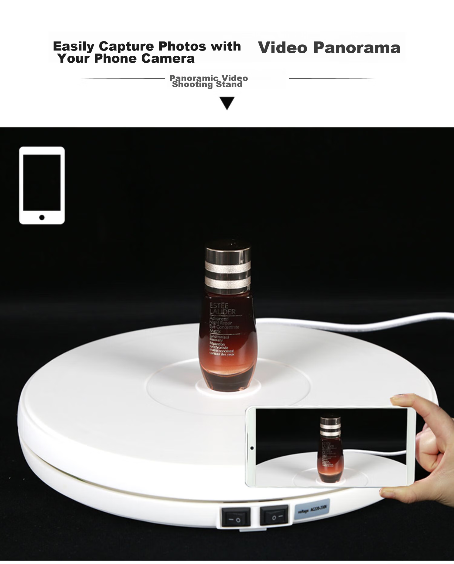 Beiyang 60cm Electric Turntable Panoramic Live Streaming Video Shooting, 360-Degree Automatic Rotation Photography Display Stand, Jewelry Video Product Shooting Still Life Table 6