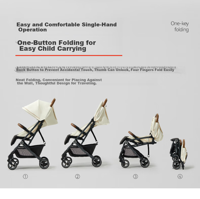 Gb GB Baby Stroller 0-3 Years Foldable Lightweight Infant Pram Little Love Letter D619-B 9